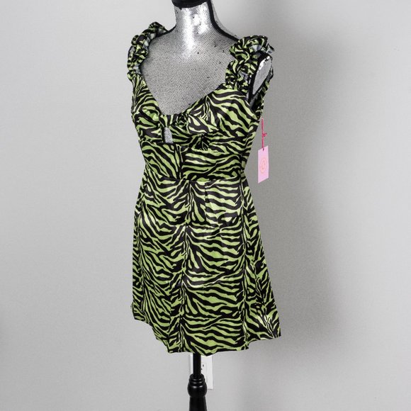 NWT Capsule 98 Cindy Printed Ruffle Mini Dress - 6 - Picture 4 of 5